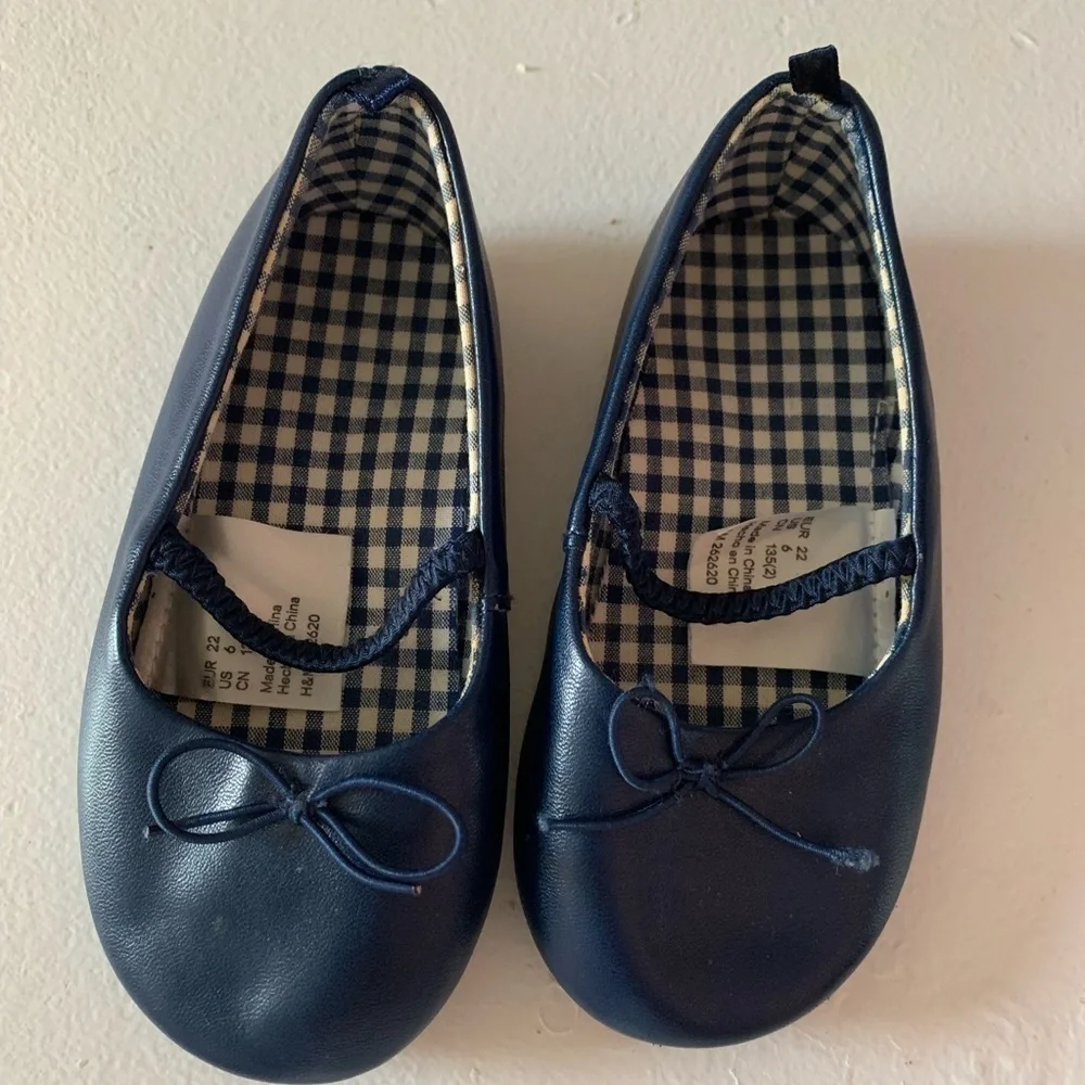 𝅺h&m| Blue Ballet Dress Shoes- Size 6